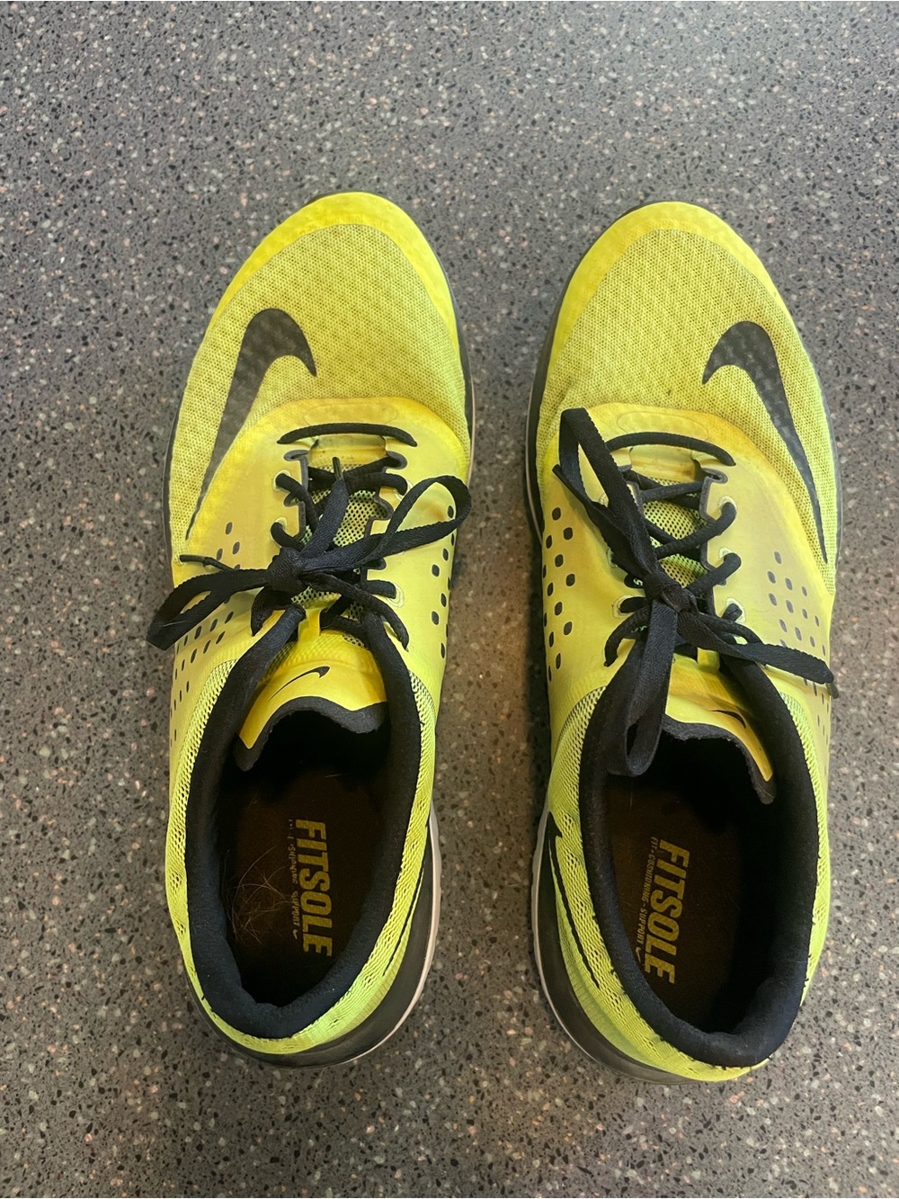 Nike Bright Yellow and Black Training Sneakers